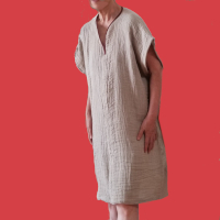 ガーゼシーツでプール用ポンチョ