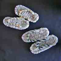 浴衣の生地でぞうり